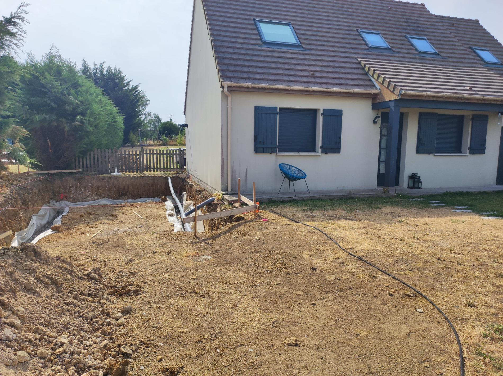 Extension toit plat Le Mesnil Simon